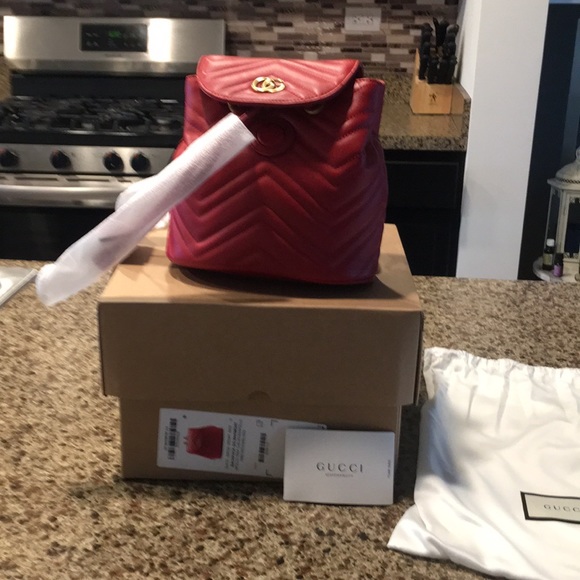 Sold NWT Gucci Marmont Backpack Bag - Picture 8 of 8